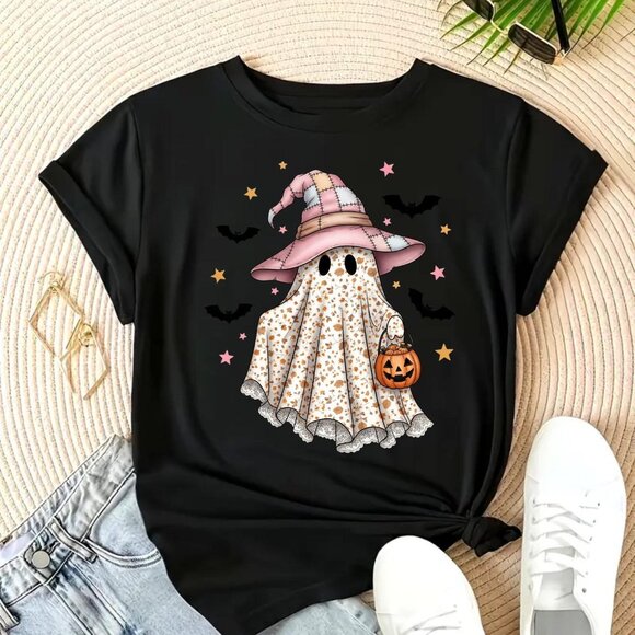 Tops - Witch Ghost Clipart Bundle, Halloween Ghost Tee